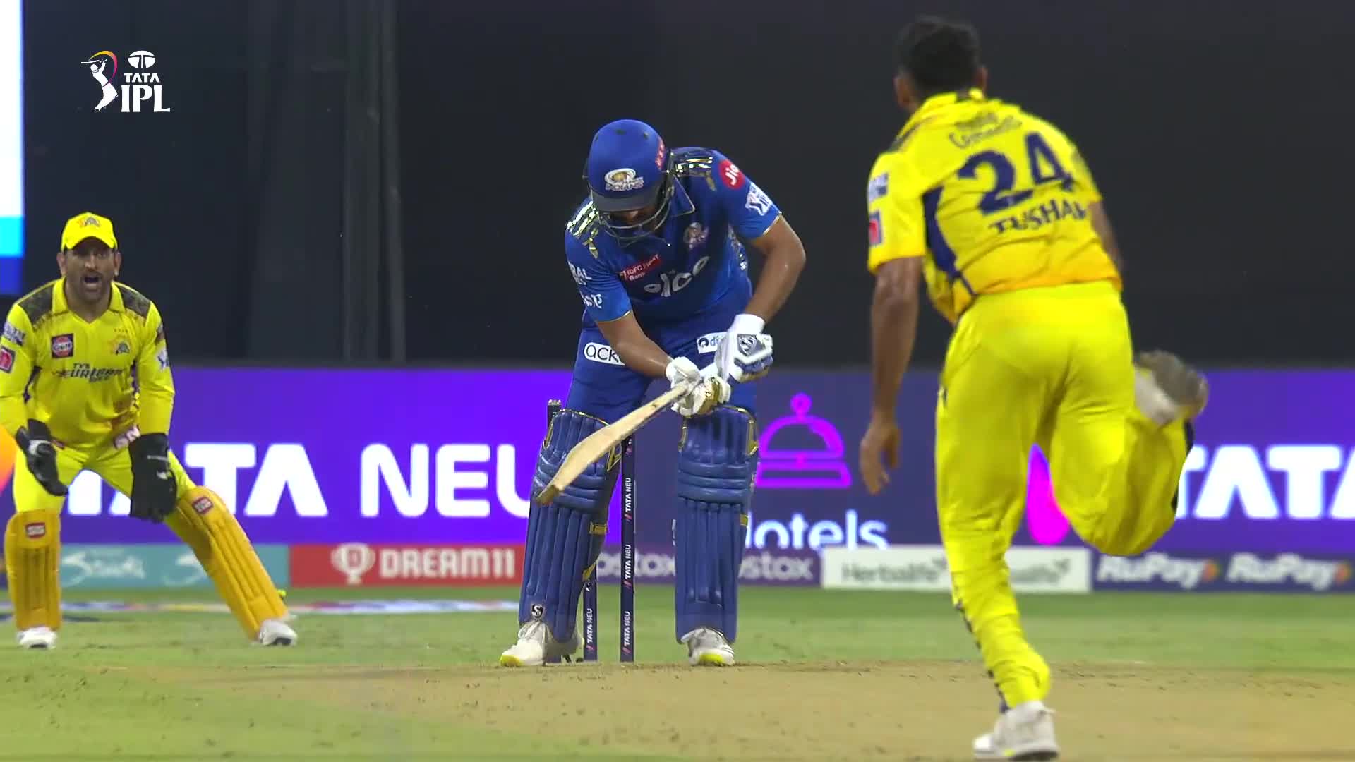 Watch Big Wicket! Rohit Falls To Deshpande Video Online(HD) On JioCinema