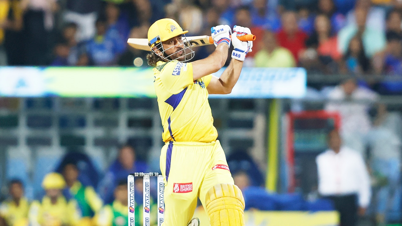 Watch Mahi Smacks One Into The Wankhede Crowd Video Online(HD) On JioCinema