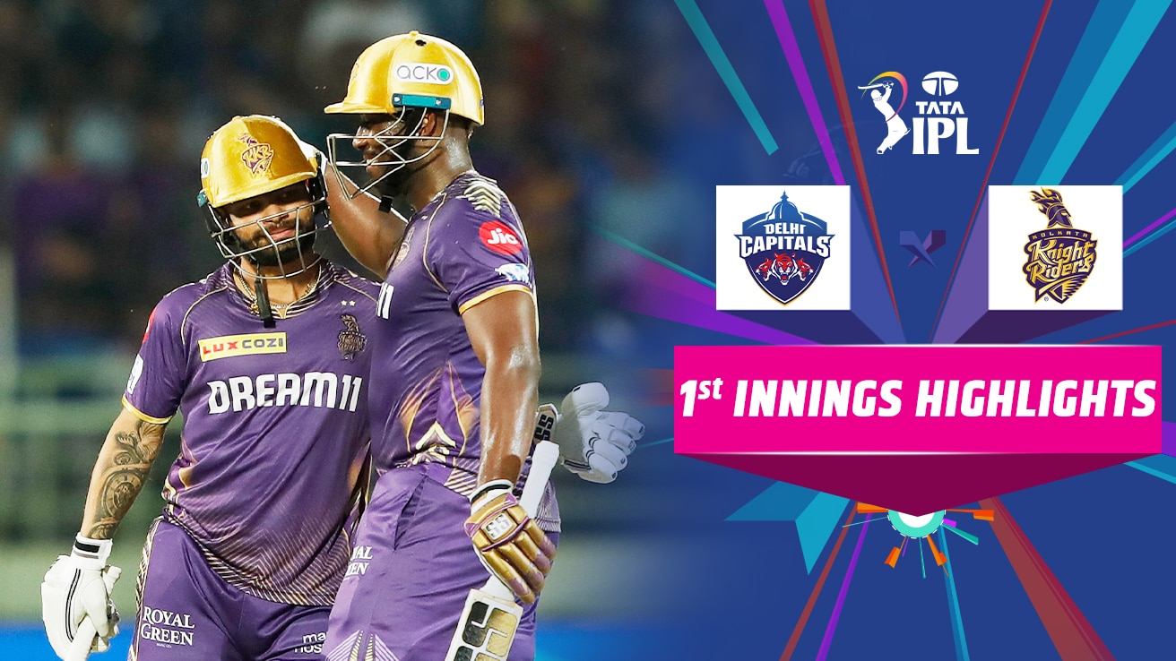 Watch DC Vs KKR - First Innings Highlights Video Online(HD) On JioCinema