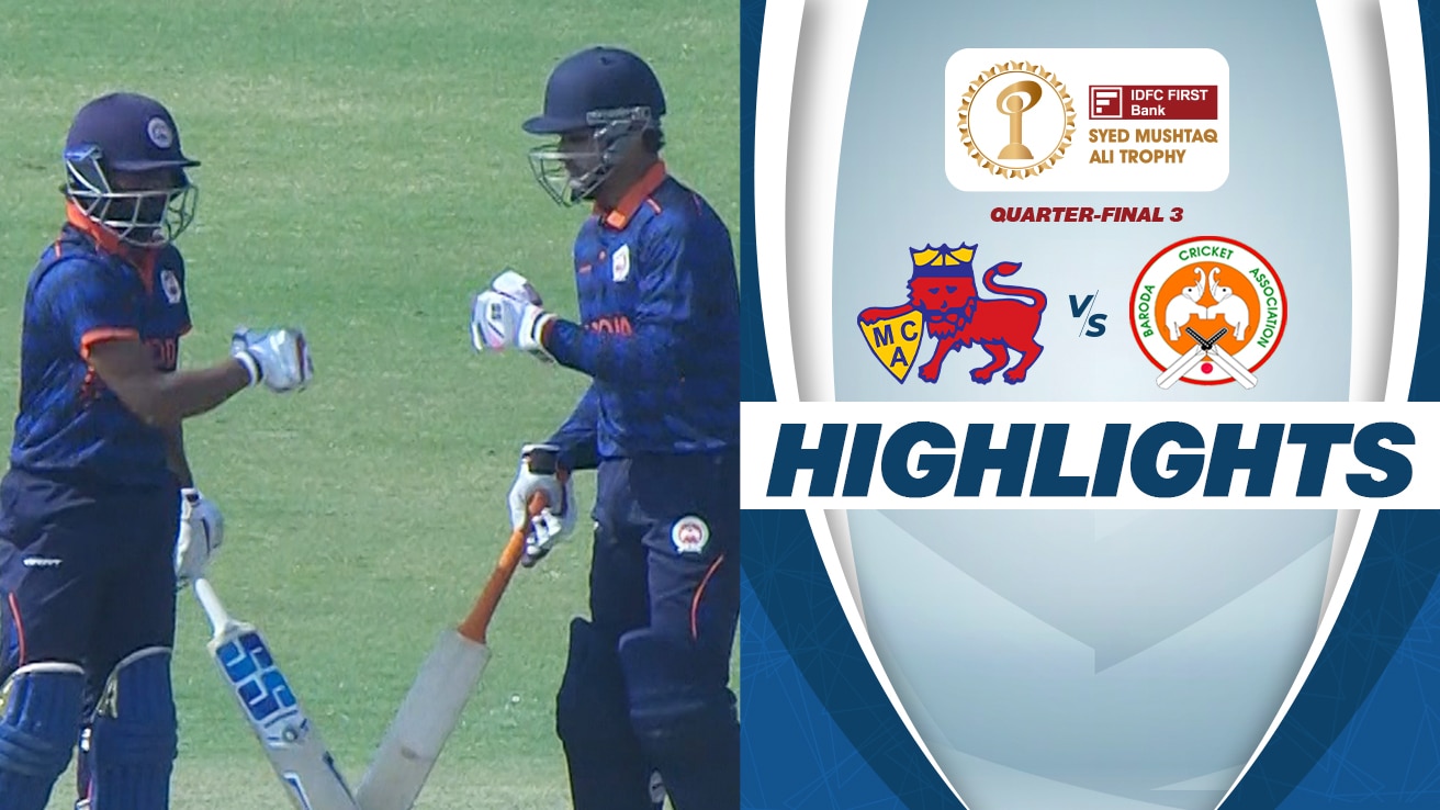 Watch QF: Mumbai Vs Baroda - Highlights Video Online(HD) On JioCinema