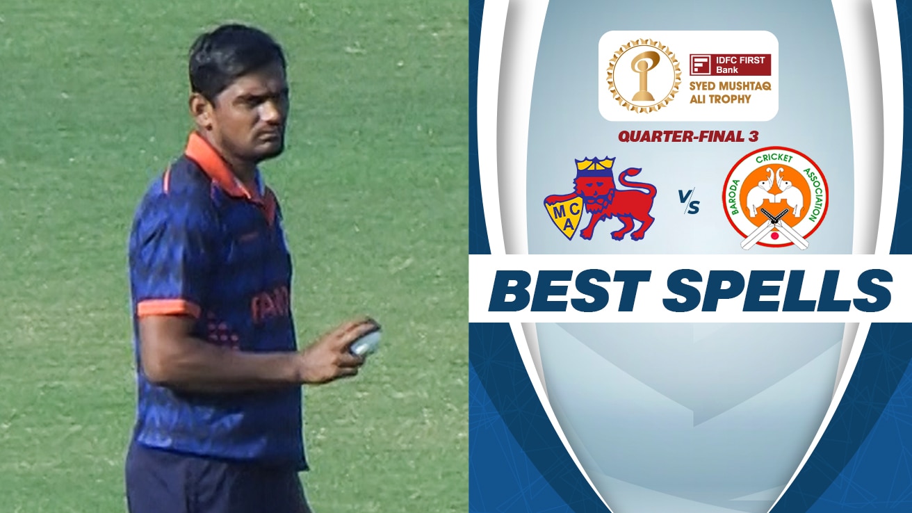 Watch QF Mumbai Vs Baroda Soyeb's 3/16 Vs Mumbai Video Online(HD) On JioCinema