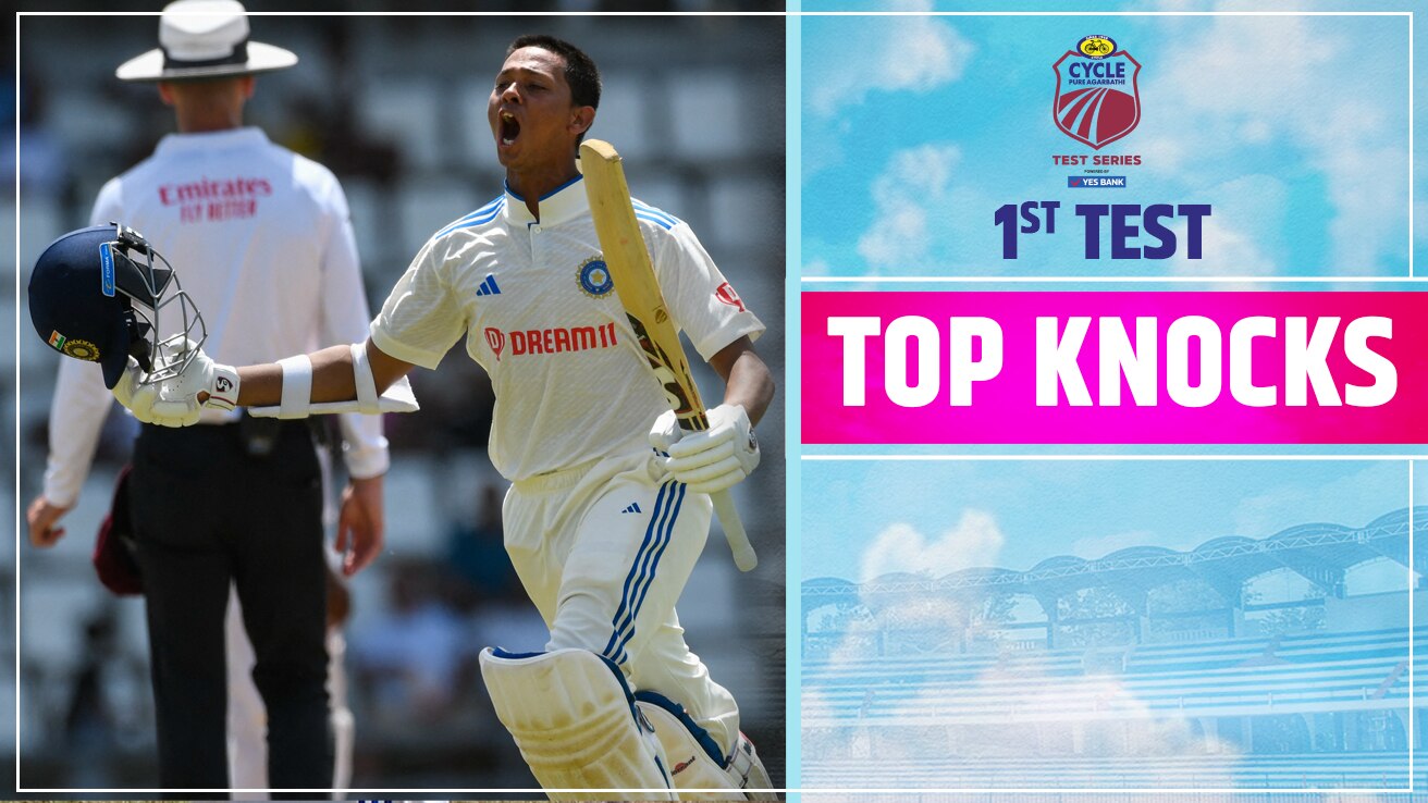 Watch Jaiswal score his maiden test century India vs West Indies 1st